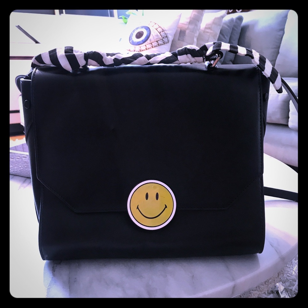 Zara oversized bag with cute happy face!